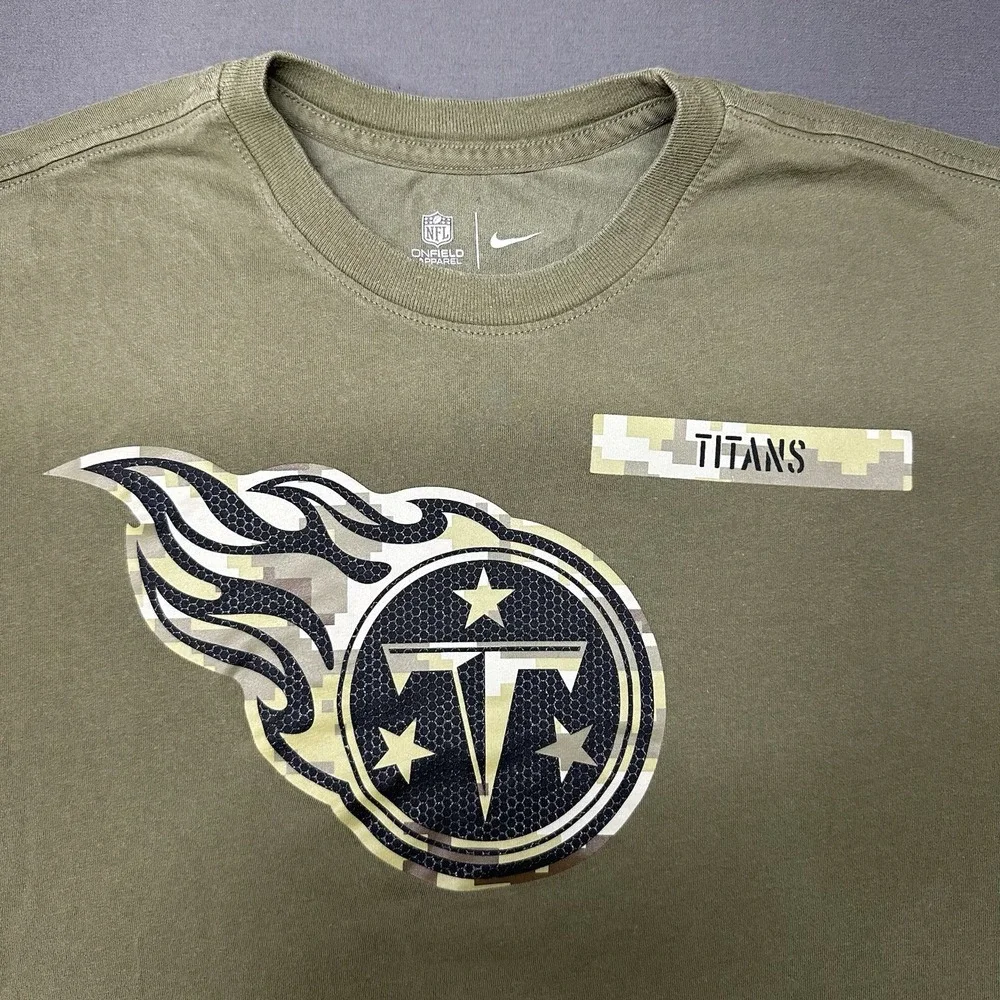 Tennessee Titans Nike Salute to Service Long Sleeve Shirt - Men's Medium - Olive